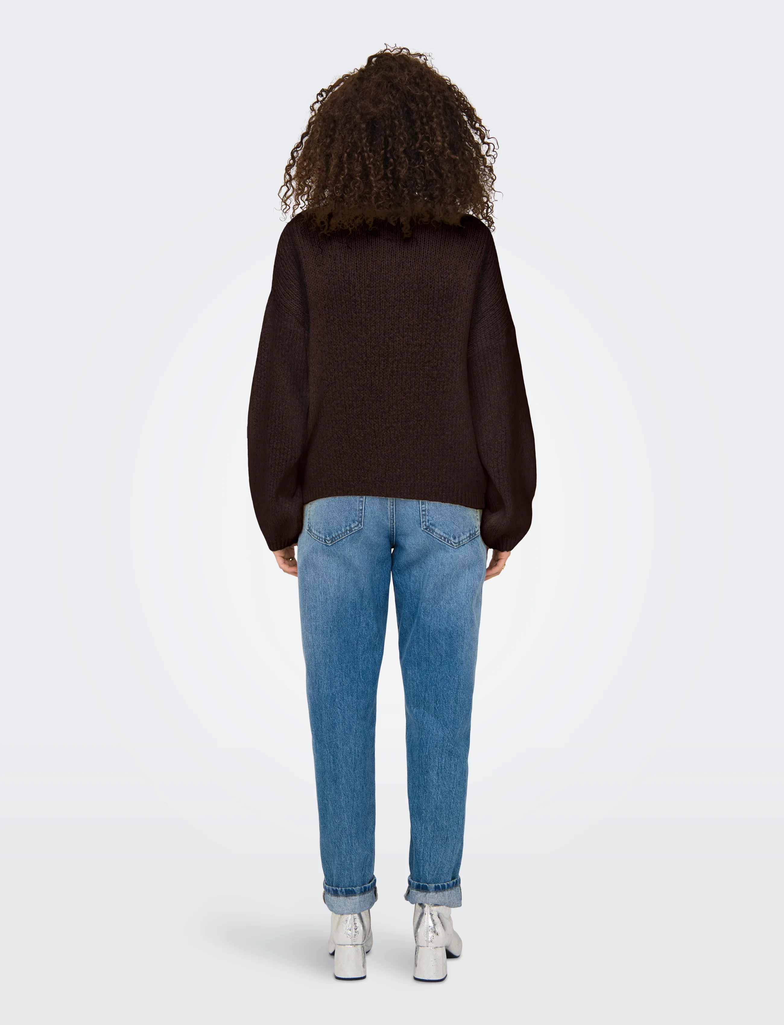 JDY - JDYDINEA L/S REVERSIBLE PULLOV. KNT NOOS - striktrøjer - chocolate torte - 4