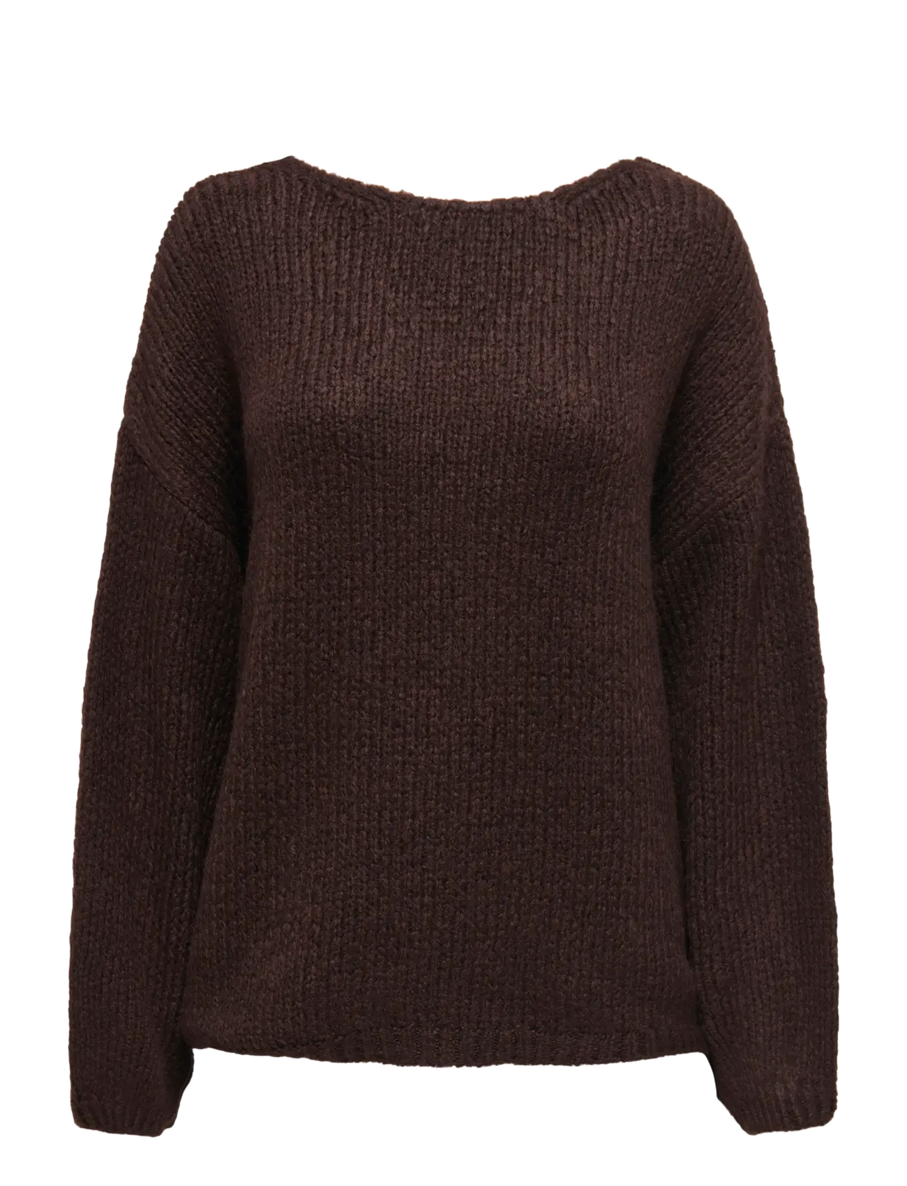 JDY - JDYDINEA L/S REVERSIBLE PULLOV. KNT NOOS - striktrøjer - chocolate torte - 3