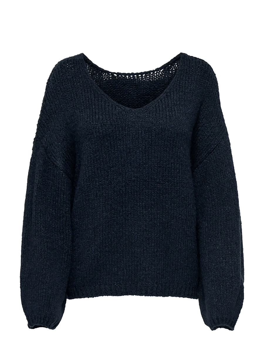 JDY - JDYDINEA L/S REVERSIBLE PULLOV. KNT NOOS - striktrøjer - total eclipse - 1