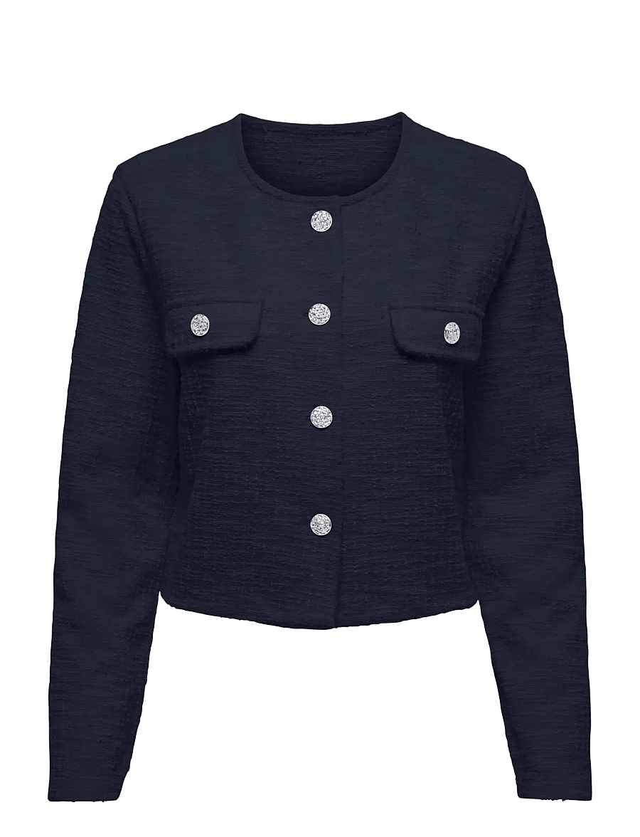 JDY - JDYALLY L/S BOUCLE BLAZER JRS - cropped-blazer - sky captain - 0
