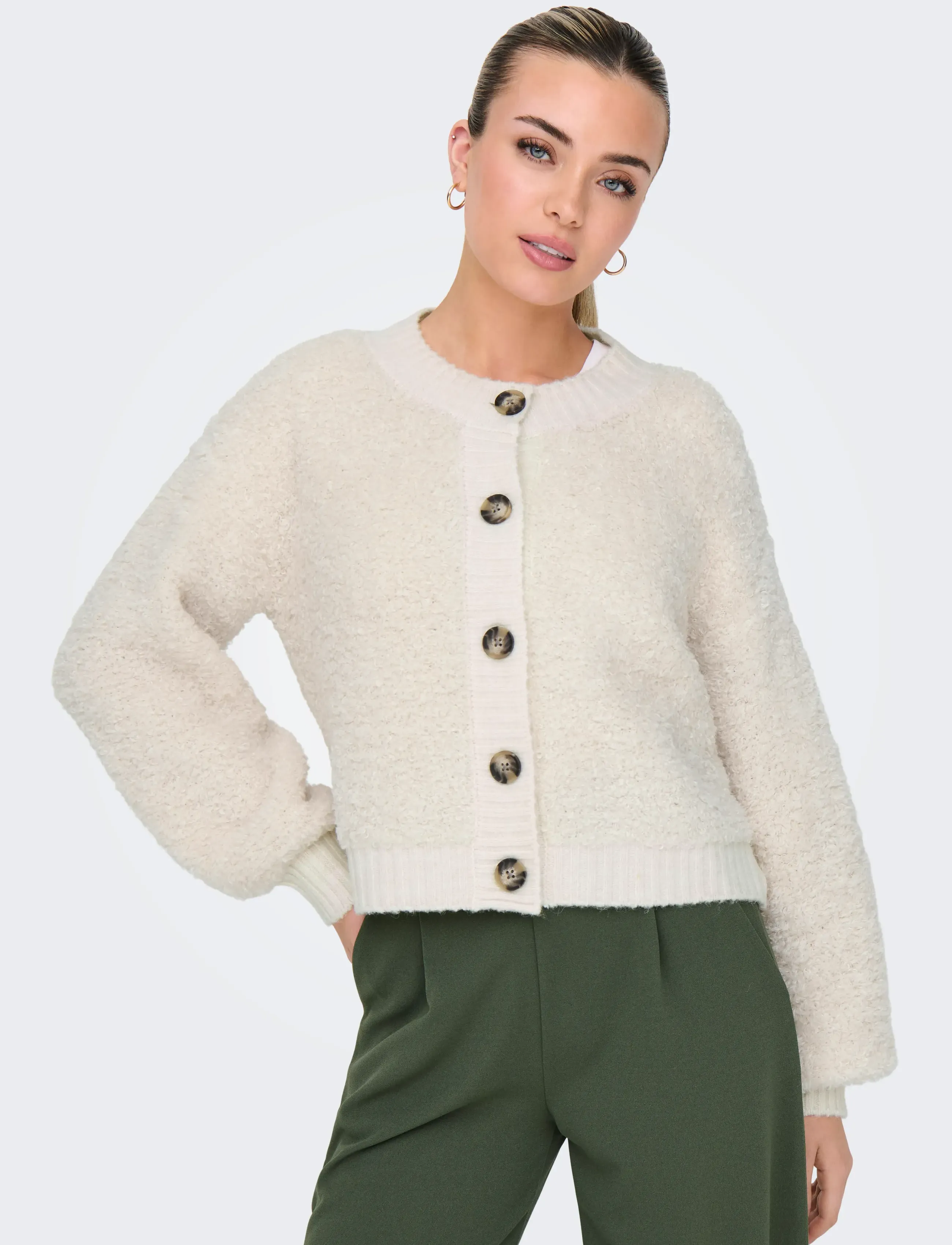 JDY - JDYEIRA LIFE L/S ONECK CARDIGAN KNT NOOS - birch - 4
