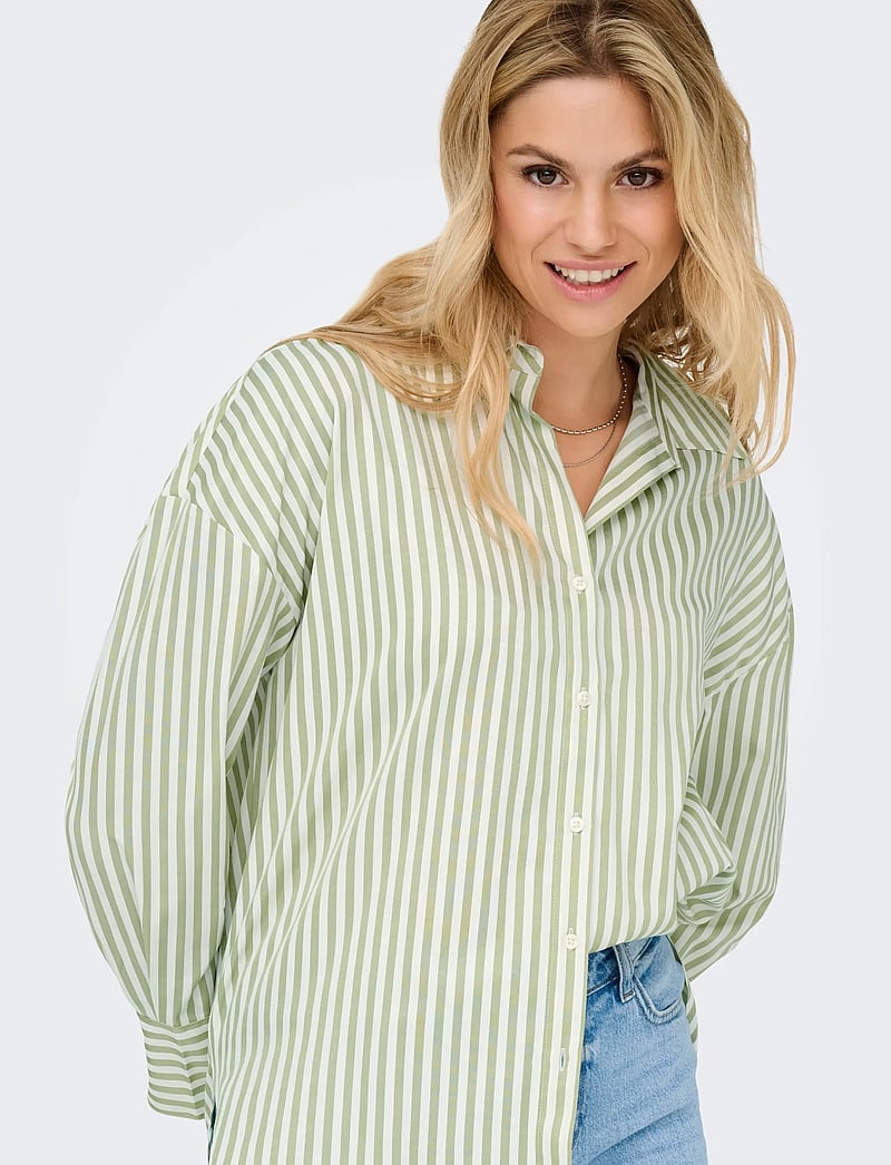 JDY - JDYVESPER L/S LOOSE SHIRT WVN NOOS - langärmlige hemden - cloud dancer - 4