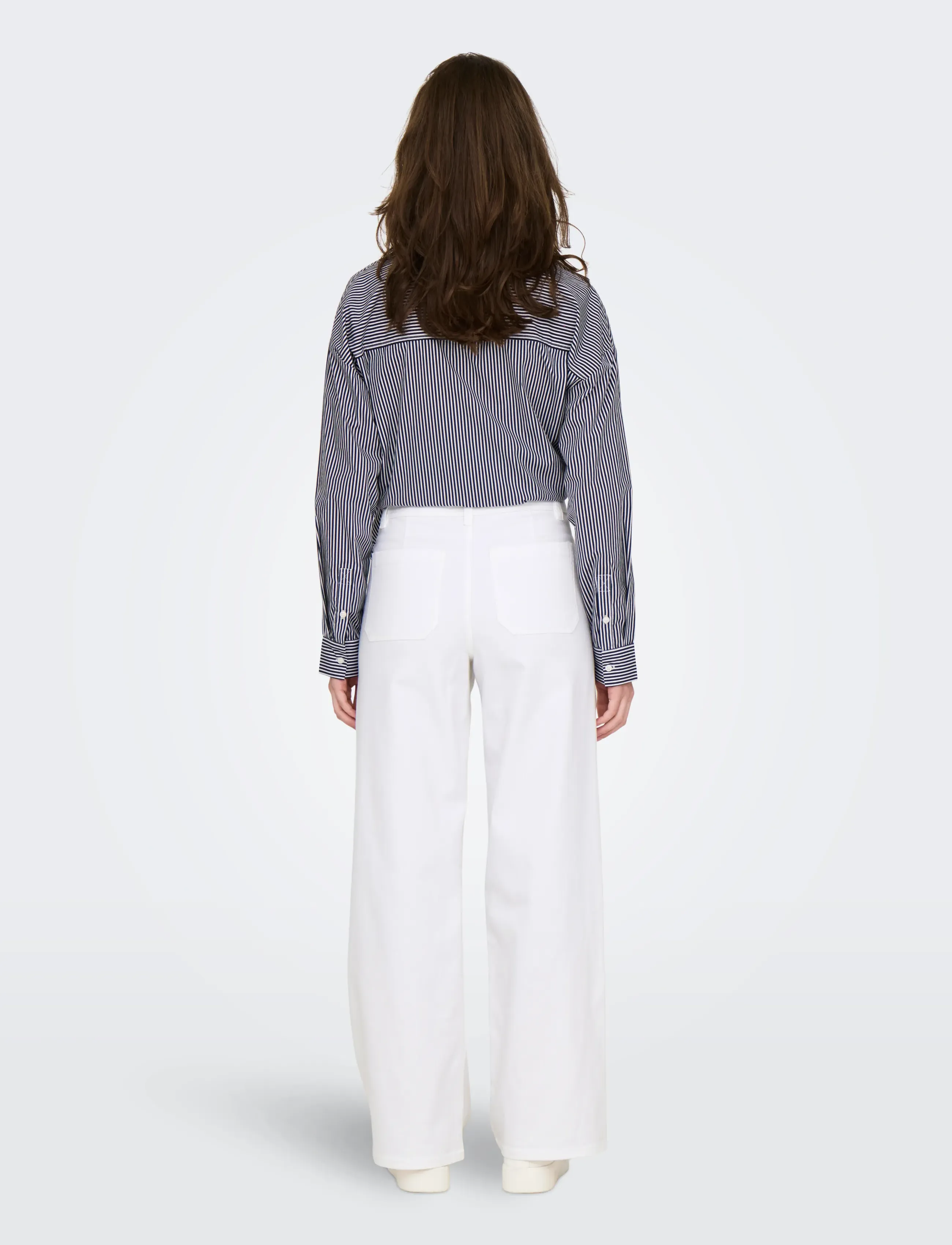 JDY - JDYIRIS STRETCH HW WIDE PANT PNT NOOS - hosen mit weitem bein - white - 3