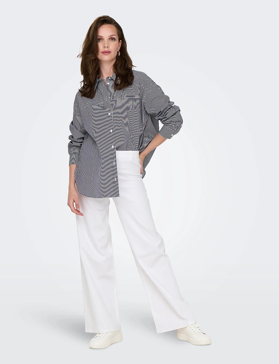 JDY - JDYIRIS STRETCH HW WIDE PANT PNT NOOS - hosen mit weitem bein - white - 4