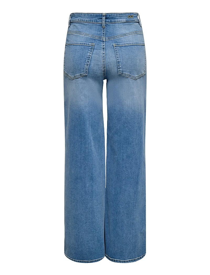 JDY - JDYFELINA-FINA HW WIDE MED BLUE DNM NOOS - brede jeans - medium blue denim - 2