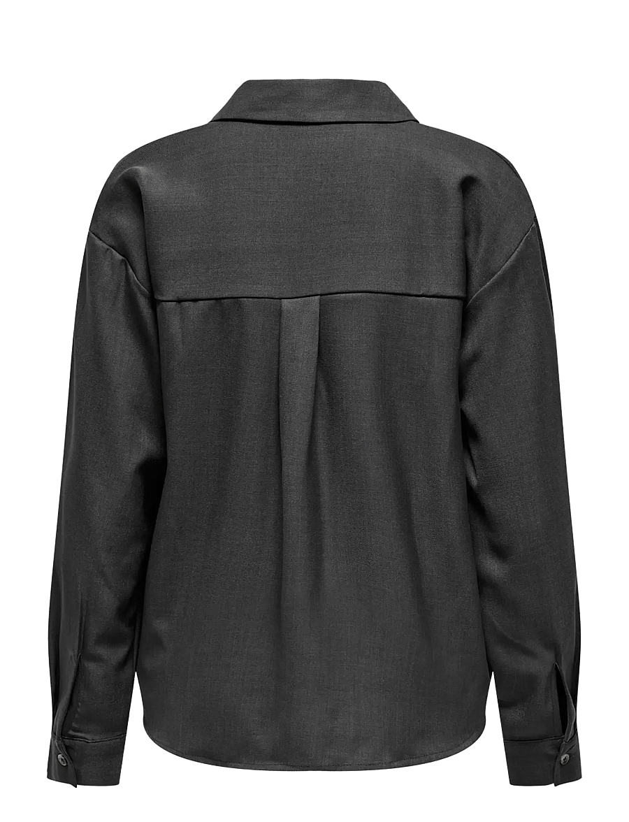 JDY - JDYNINA L/S SHIRT WVN NOOS - pikkade varrukatega särgid - dark grey melange - 2