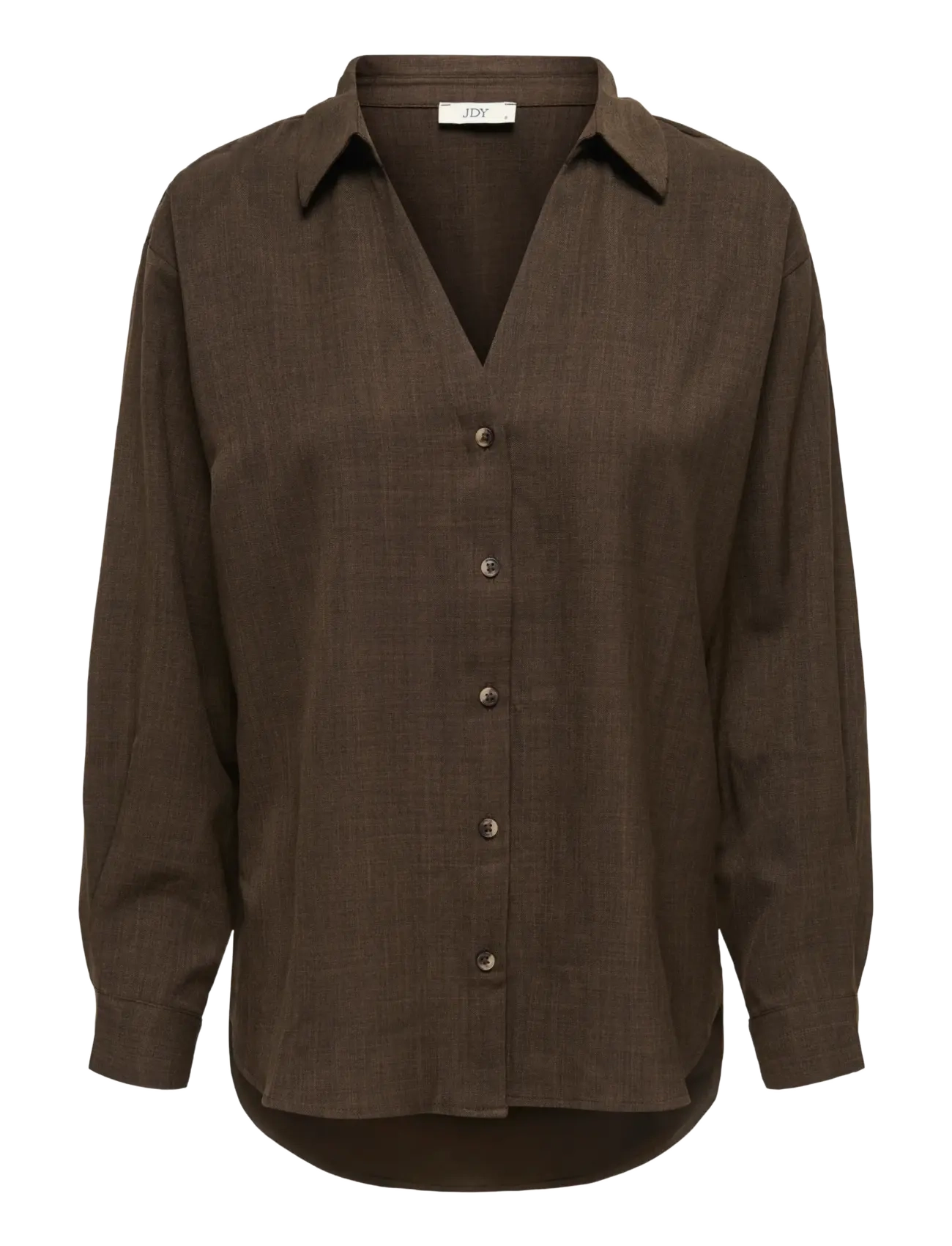 JDY JDYNINA L/S SHIRT WVN NOOS - Tänapäevane naiselikkus - SLATE BLACK / brown