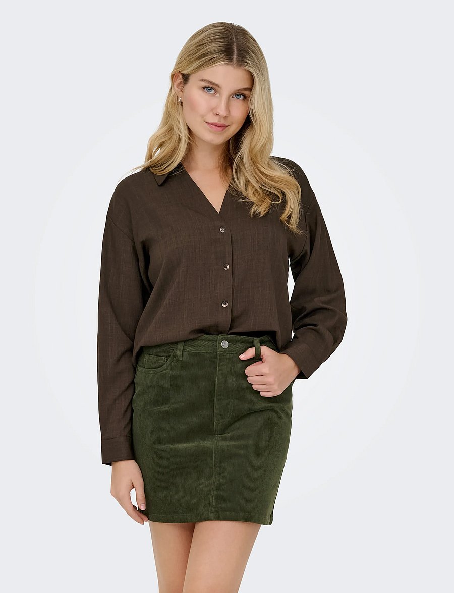 JDY - JDYNINA L/S SHIRT WVN NOOS - pikkade varrukatega särgid - slate black - 0