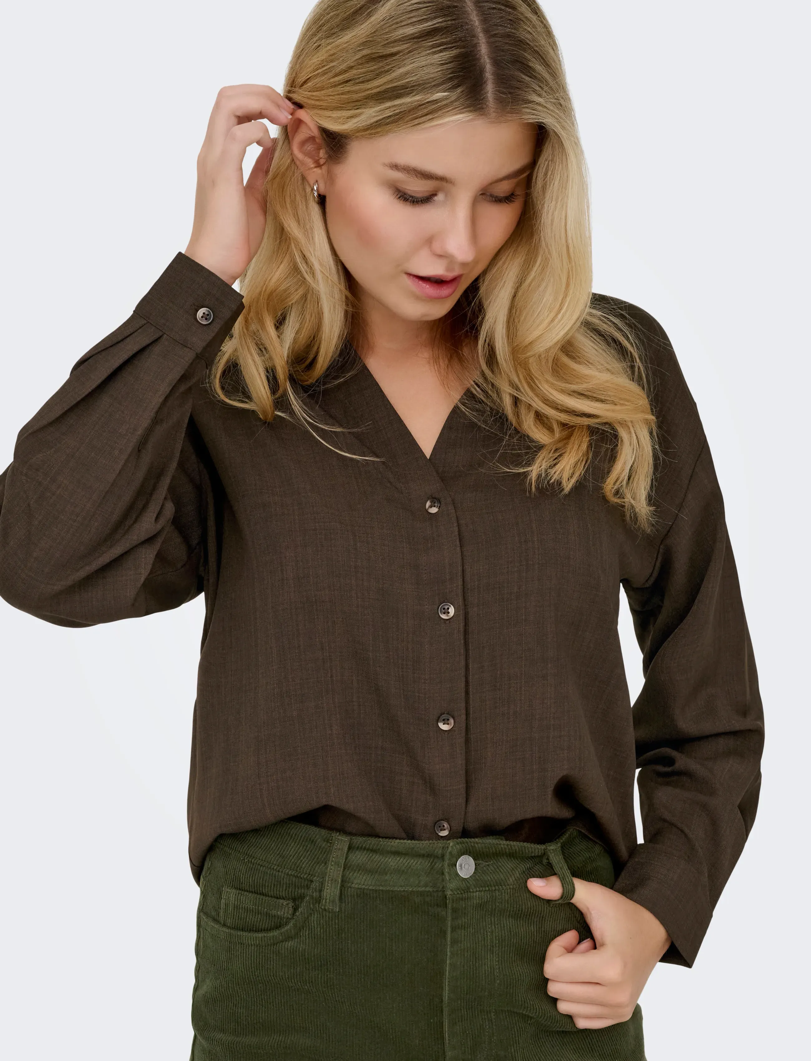 JDY - JDYNINA L/S SHIRT WVN NOOS - pikkade varrukatega särgid - slate black - 5