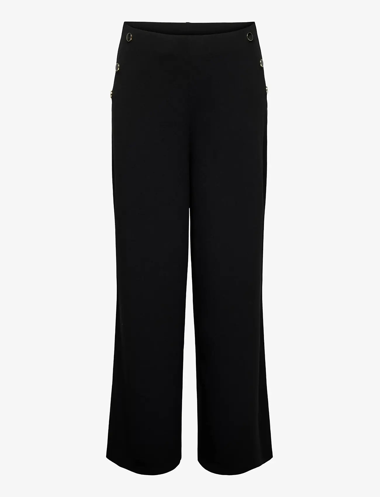 JDY - JDYGEGGO LIFE BUTTON PANT JRS NOOS - laia säärega püksid - black - 1