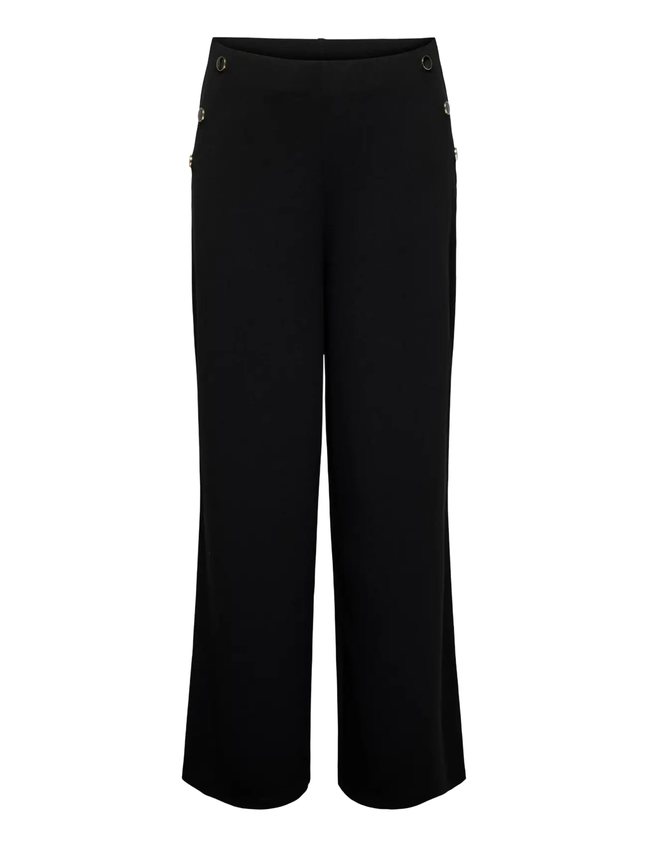 JDY JDYGEGGO LIFE BUTTON PANT JRS NOOS - Bukser - BLACK / black