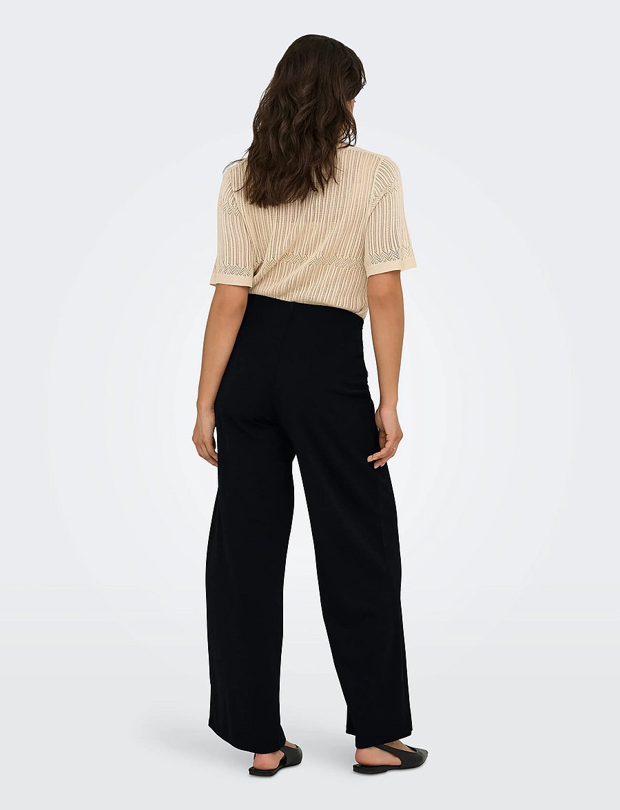 JDY - JDYGEGGO LIFE BUTTON PANT JRS NOOS - laia säärega püksid - black - 3