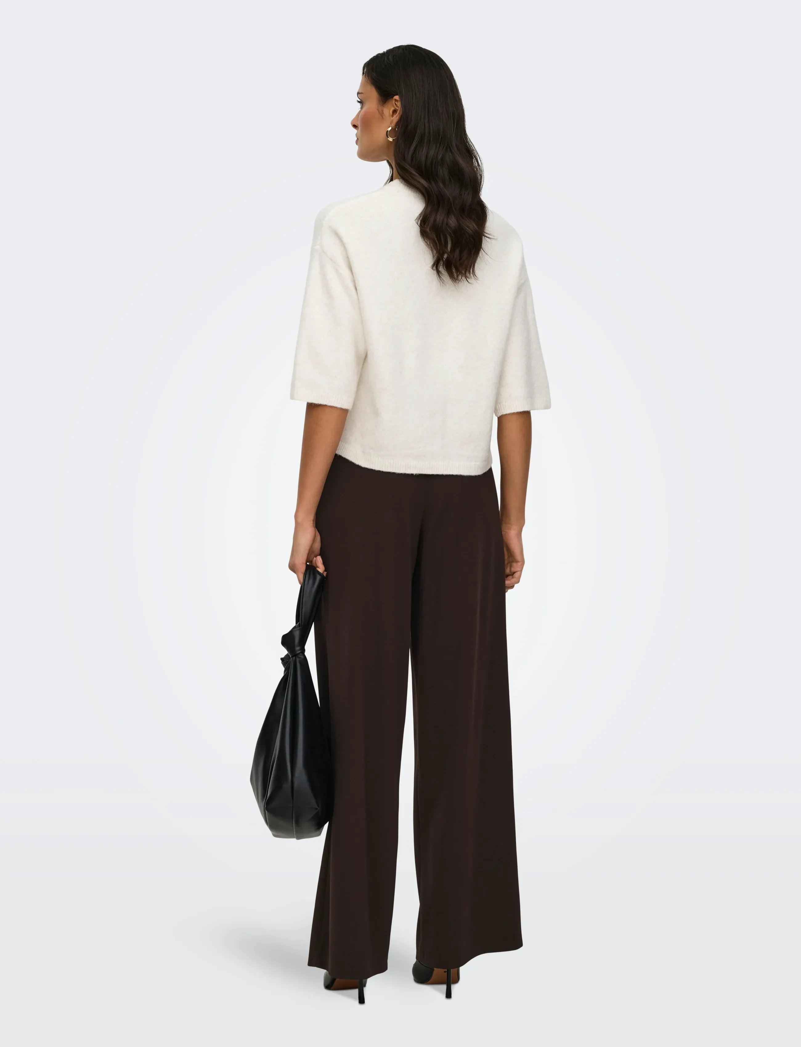 JDY - JDYGEGGO LIFE BUTTON PANT JRS NOOS - hosen mit weitem bein - chocolate torte - 3