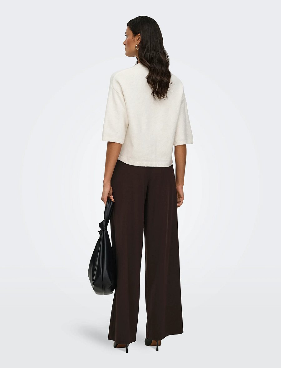JDY - JDYGEGGO LIFE BUTTON PANT JRS NOOS - hosen mit weitem bein - chocolate torte - 3