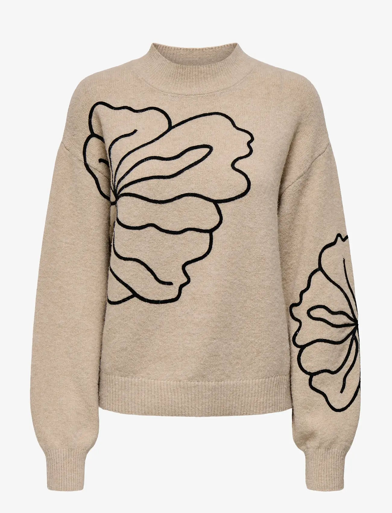 JDY - JDYJELLA L/S FLOWER PULLOVER KNT NOOS - cement - 1