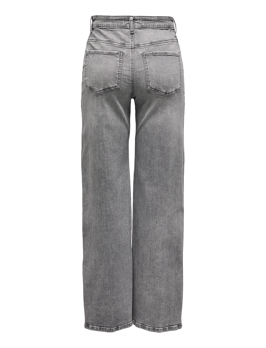 JDY - JDYFELINA-FINA HW WIDE LT GREY JEANS DNM - brede jeans - light grey denim - 2