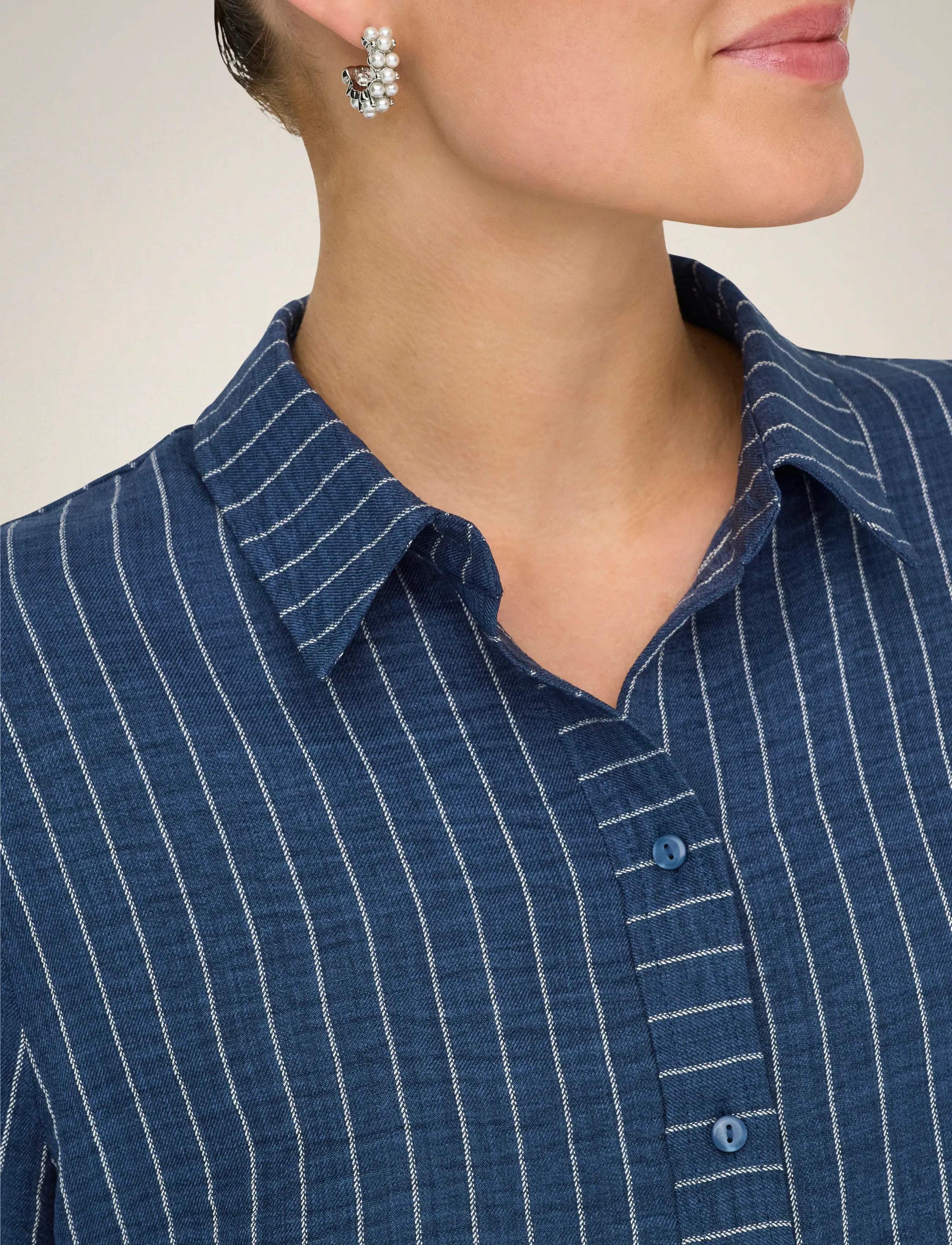 JDY - JDYPOWER S/S SHORT SHIRT WVN NOOS - kortærmede skjorter - insignia blue - 5