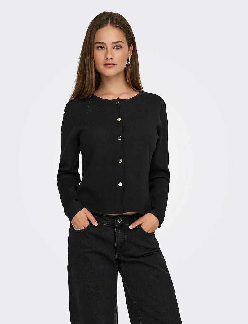 JDY - JDYPRIME LIFE L/S ON FITTED CARDIGAN KNT - kardiganid - black - 0