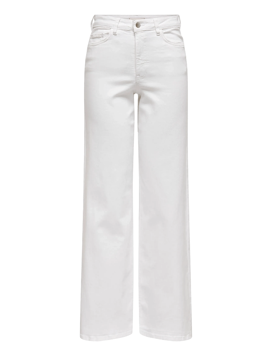 JDY - JDYFELINA-FINA HW WIDE WHITEJNS DNM - hosen mit weitem bein - white denim - 1