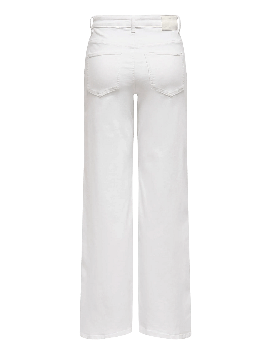 JDY - JDYFELINA-FINA HW WIDE WHITEJNS DNM - hosen mit weitem bein - white denim - 2