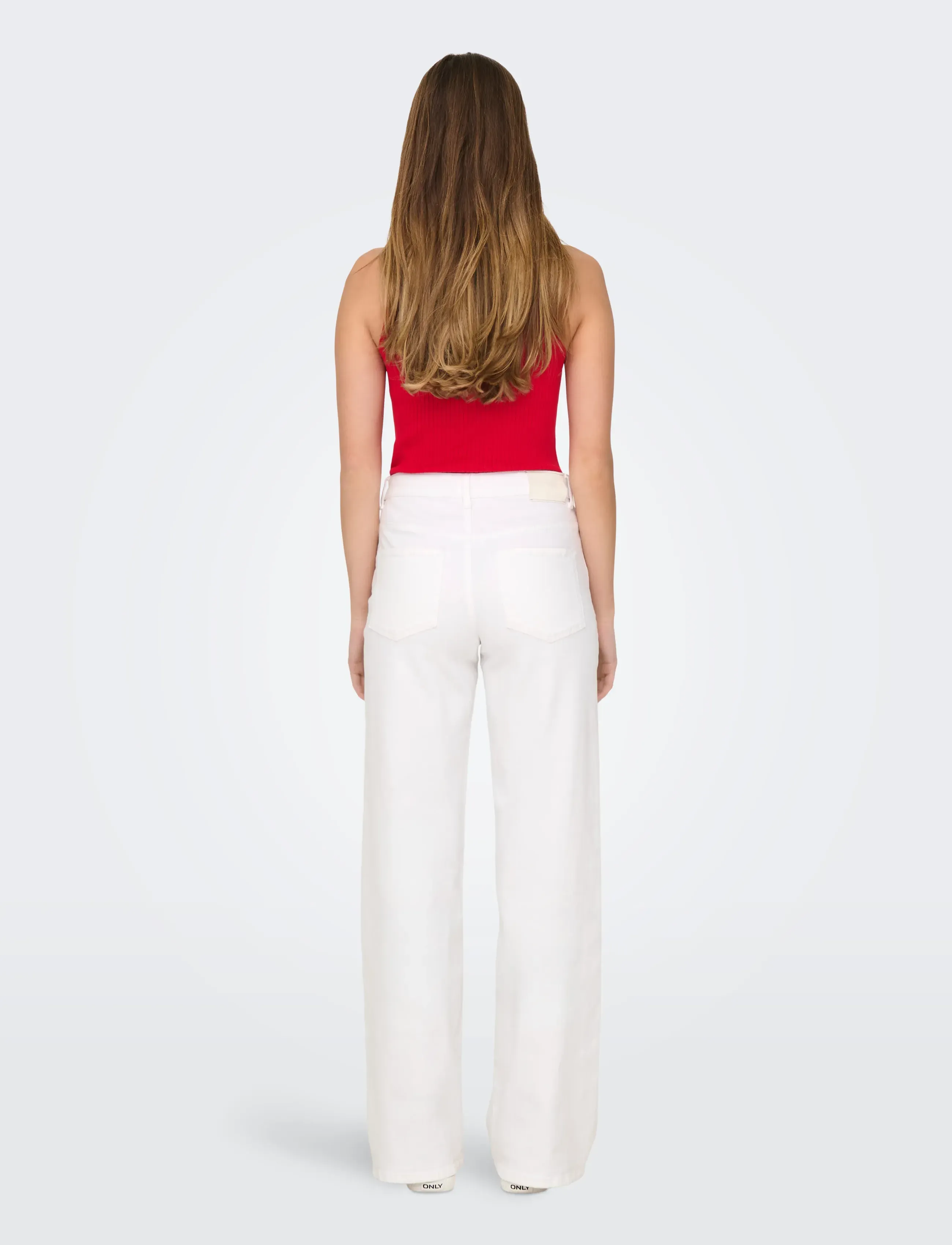 JDY - JDYFELINA-FINA HW WIDE WHITEJNS DNM - pantalons larges - white denim - 3