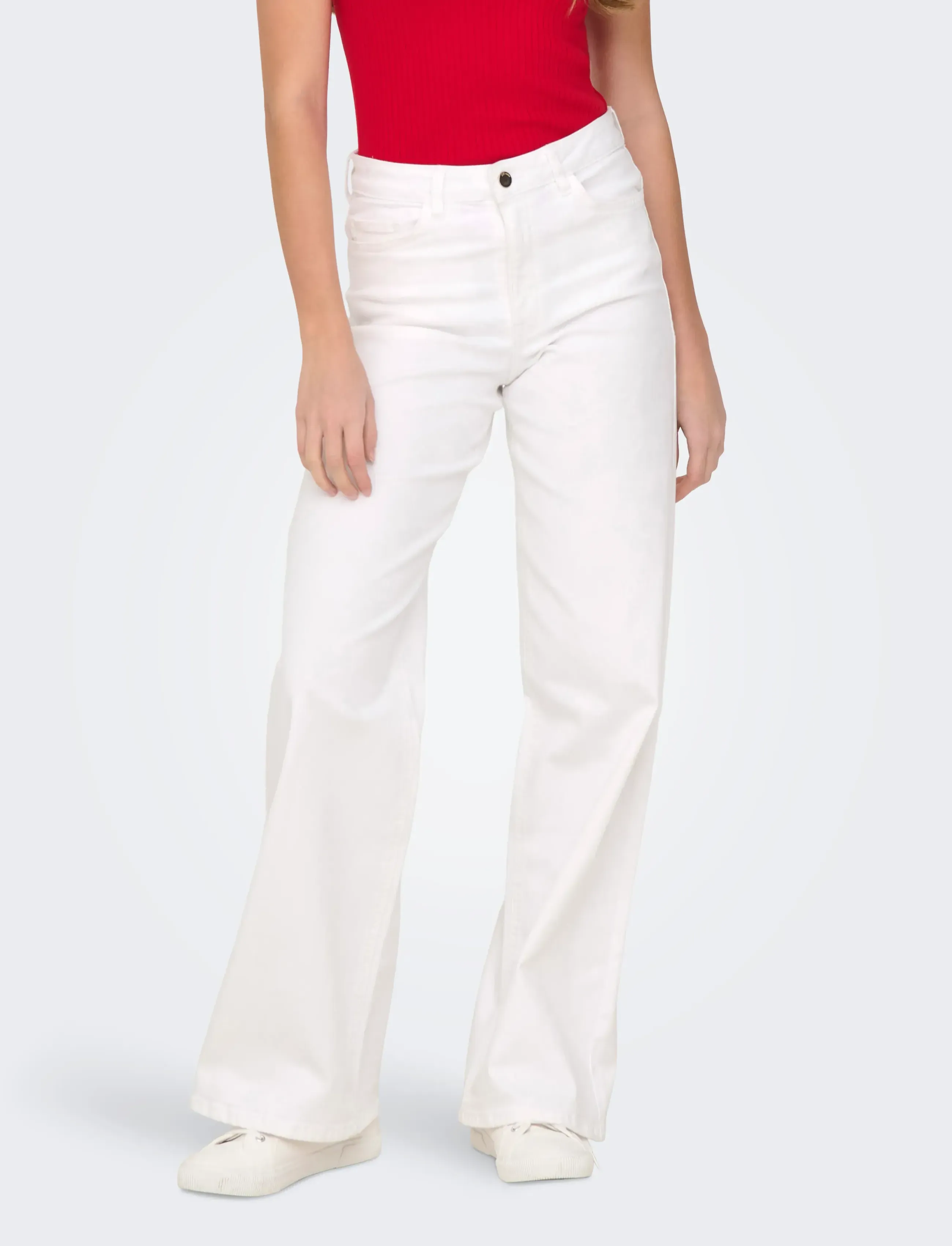 JDY Jdyfelina-Fina Hw Wide Whitejns Dnm bootcut & flared jeans dam – bild 5