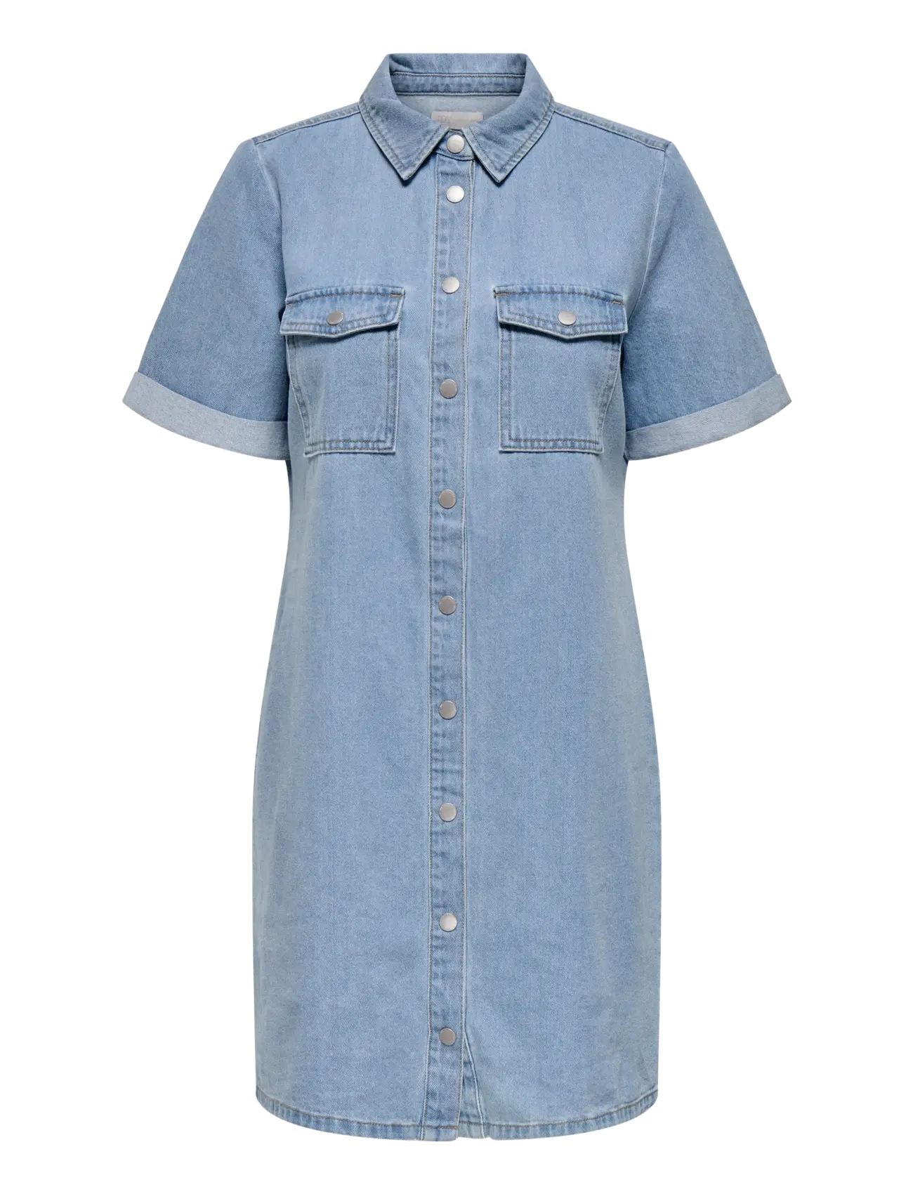 JDY JDYESMEE SS BUTTON DRESS DNM - JDY - LIGHT BLUE DENIM / blue