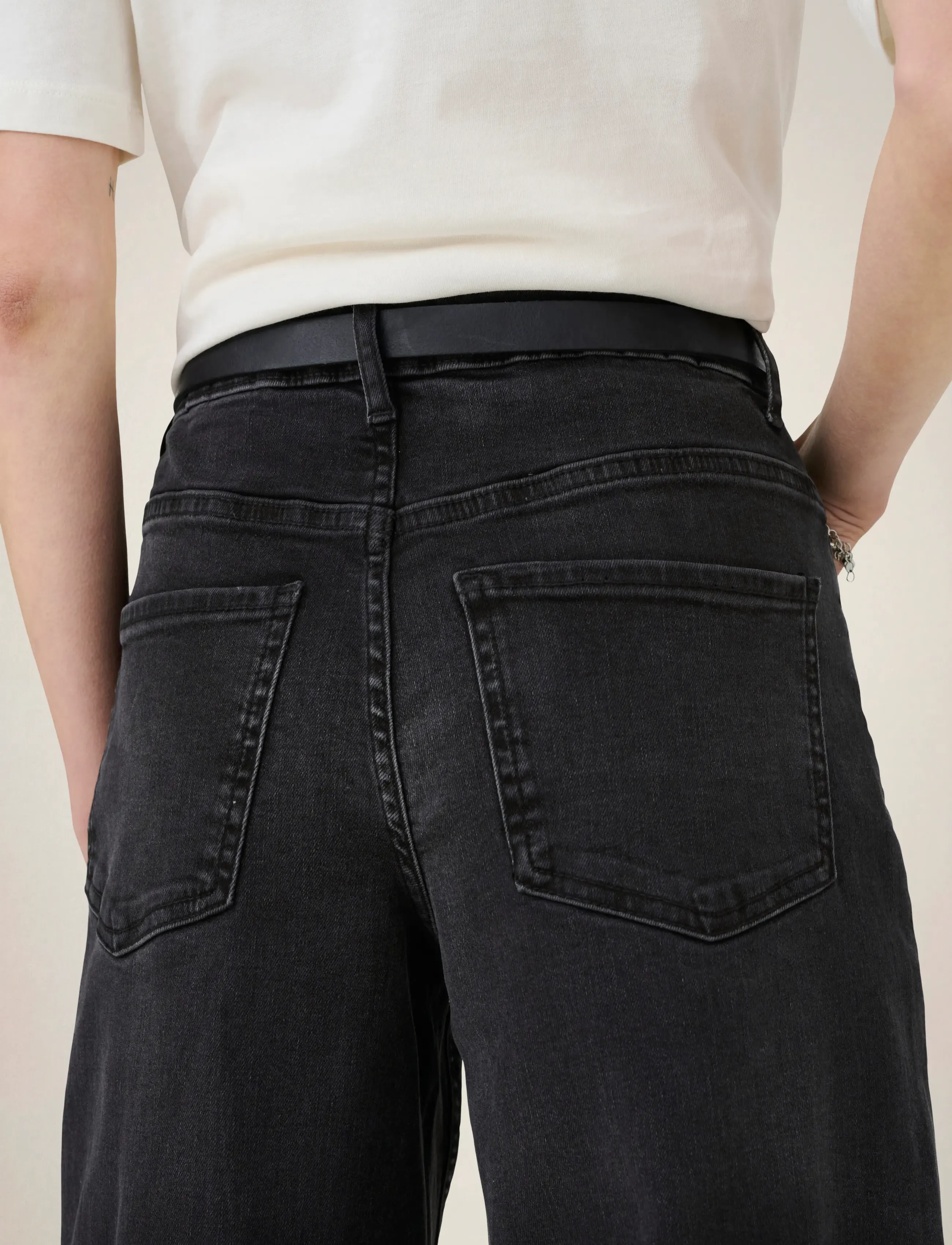 JDY Jdyfelina-Fina Hw Wide Blk Jeansdnm Noos jeans dam – bild 6