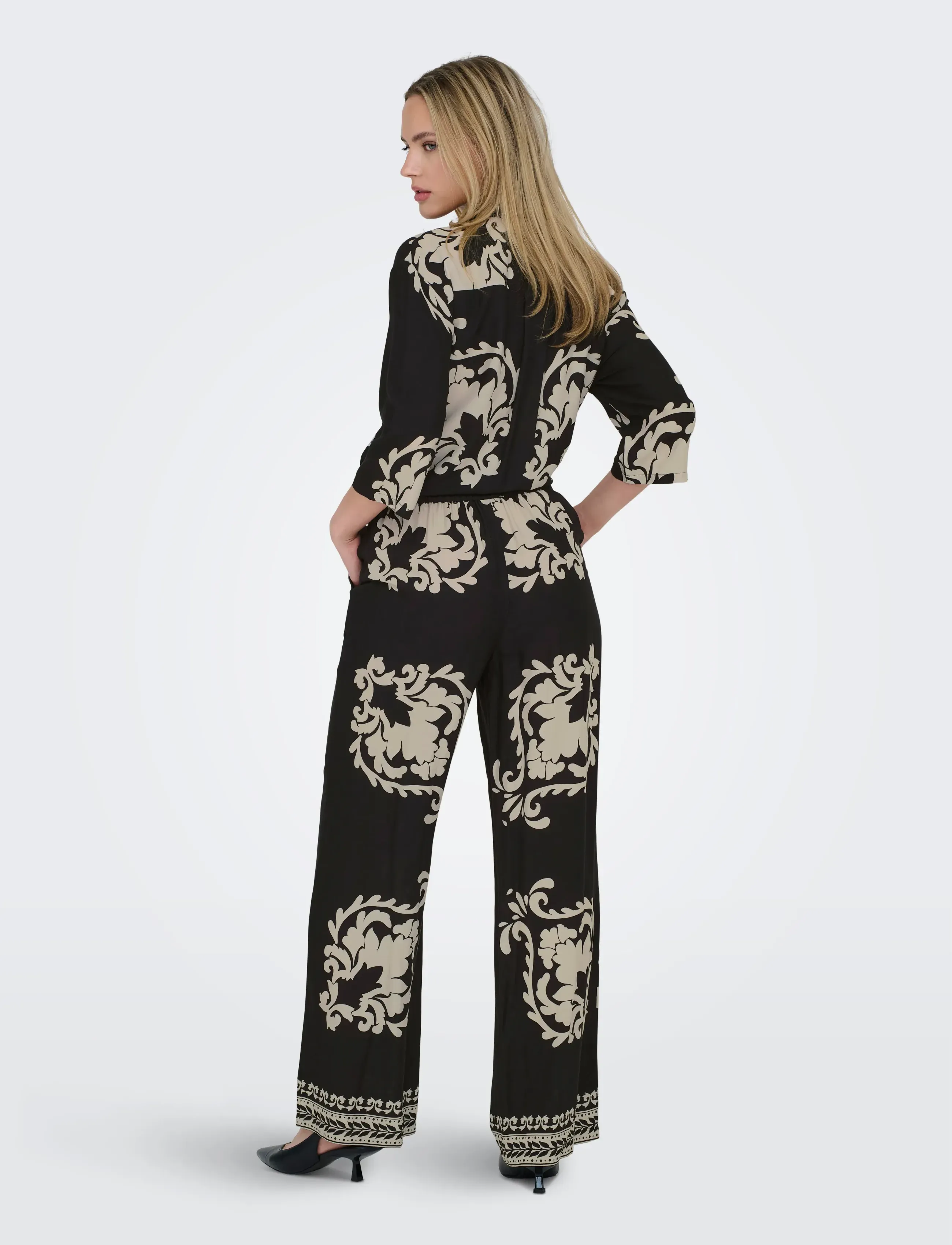 JDY - JDYMAGGIE LIFE MW WIDE PANT WVN - black - 3
