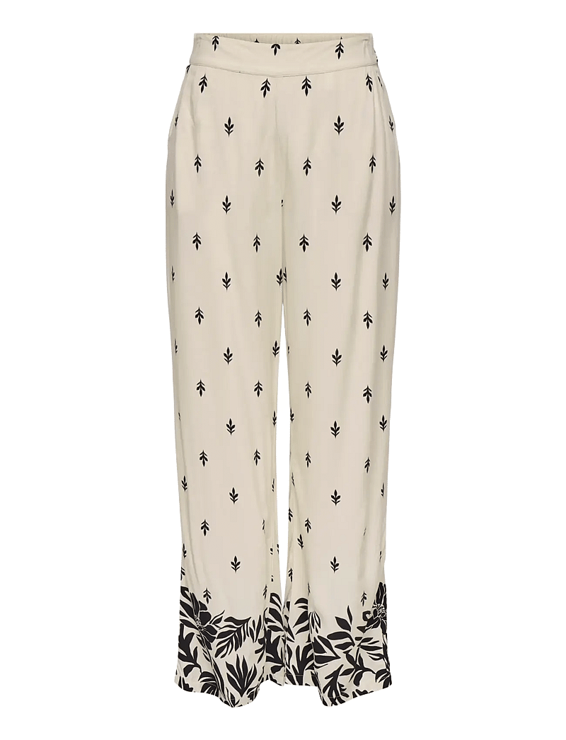 JDY - JDYMAGGIE LIFE MW WIDE PANT WVN - hosen mit weitem bein - sandshell - 1