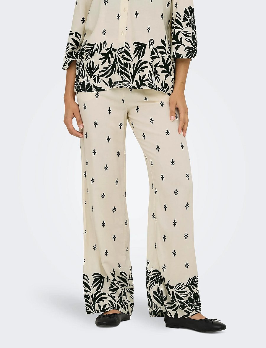 JDY - JDYMAGGIE LIFE MW WIDE PANT WVN - sandshell - 0
