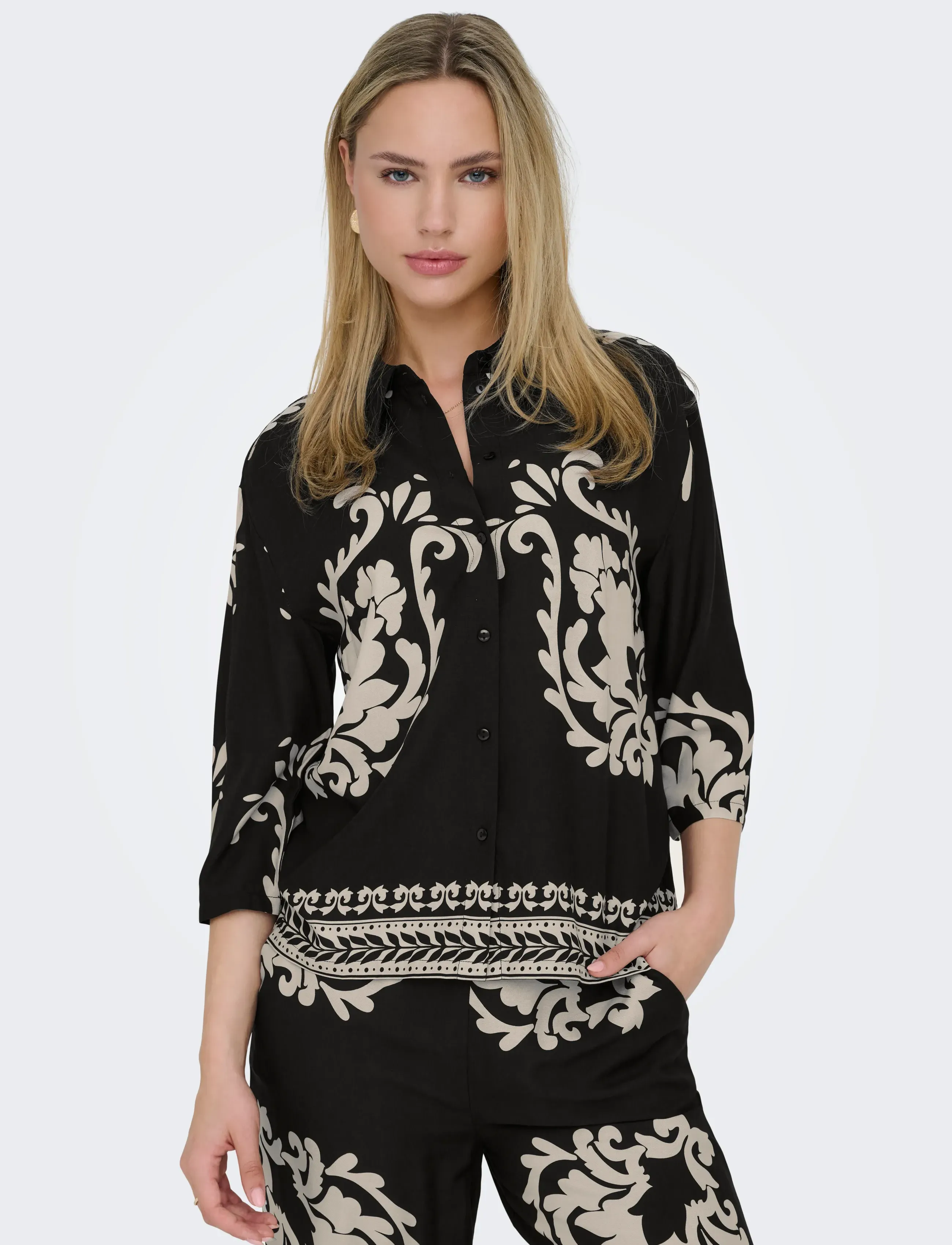 JDY - JDYMAGGIE LIFE LOOSE 3/4 SHIRT WVN - black - 4