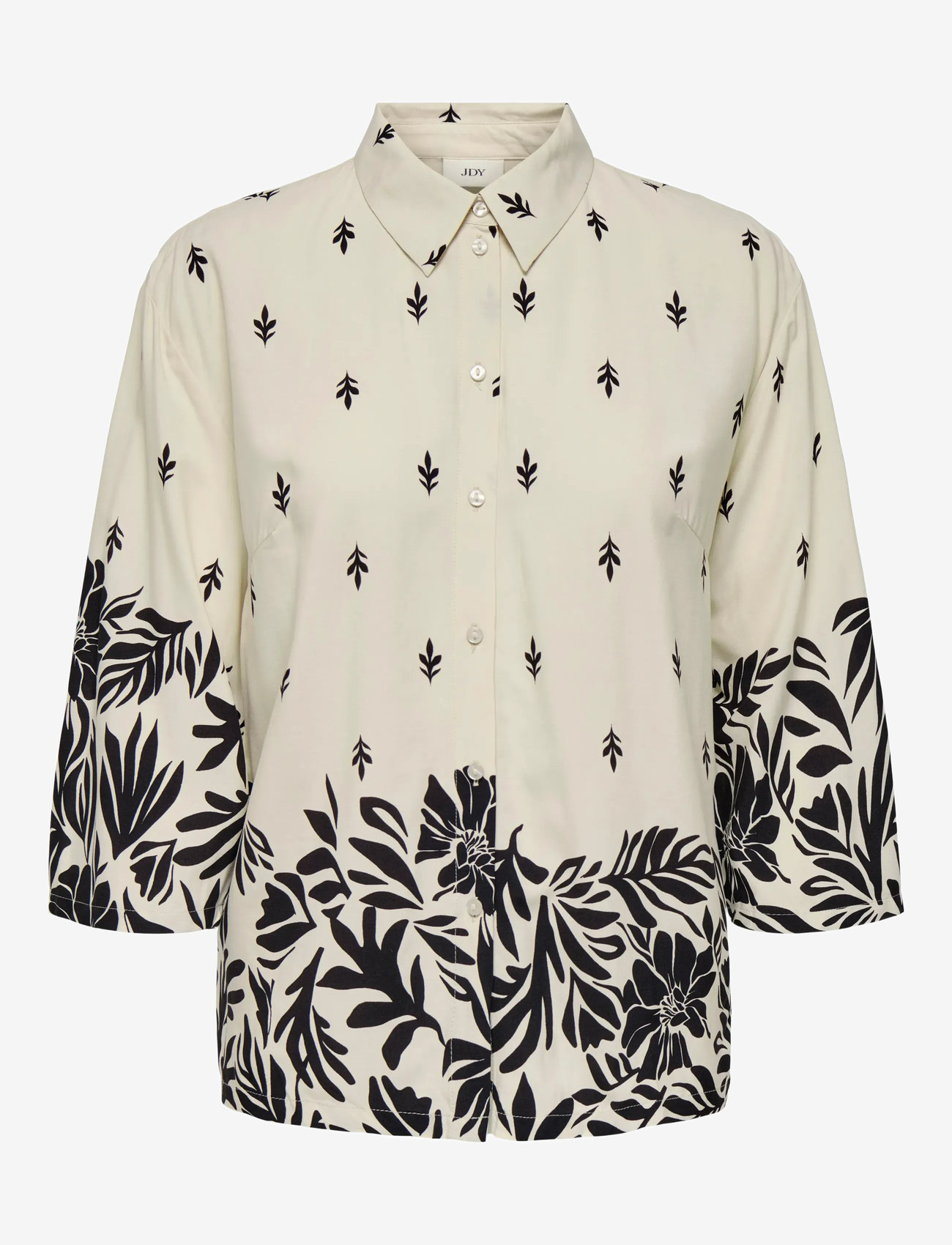 JDY - JDYMAGGIE LIFE LOOSE 3/4 SHIRT WVN - long-sleeved shirts - sandshell - 1