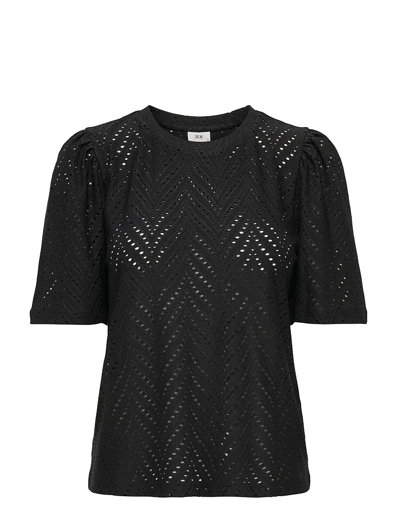 JDY - JDYCARLA CATHINKA S/S TOP JRS NOOS - sviitrid - black - 1