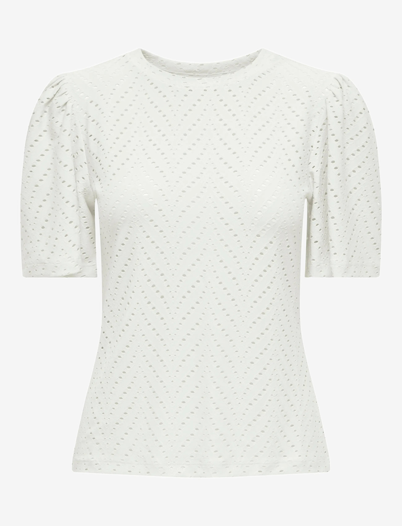 JDY - JDYCARLA CATHINKA S/S TOP JRS NOOS - lühikeste varrukatega pluusid - cloud dancer - 1