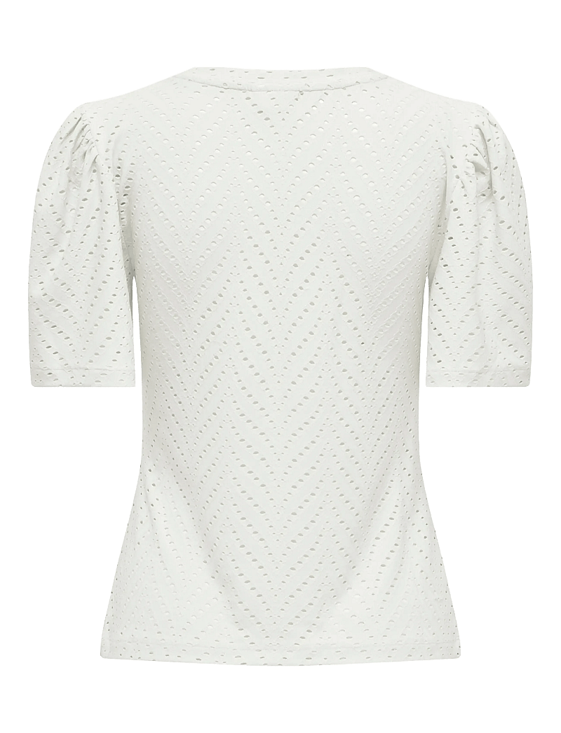 JDY - JDYCARLA CATHINKA S/S TOP JRS NOOS - lühikeste varrukatega pluusid - cloud dancer - 2