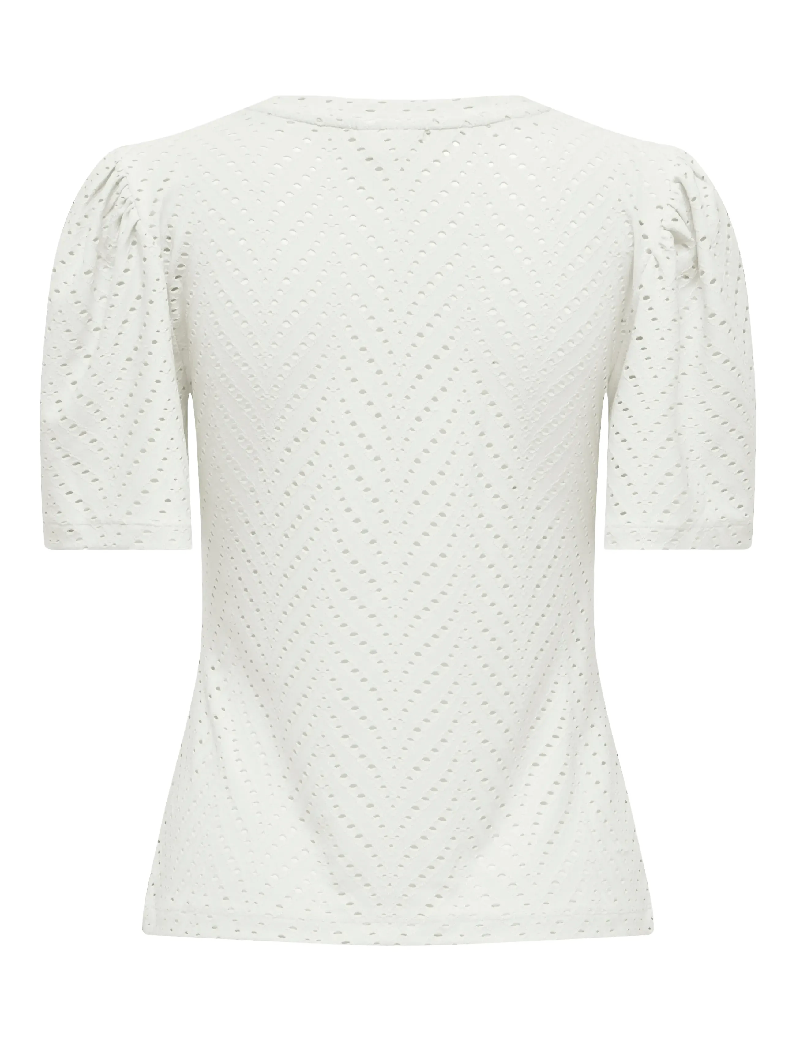 JDY - JDYCARLA CATHINKA S/S TOP JRS NOOS - striktrøjer - cloud dancer - 2