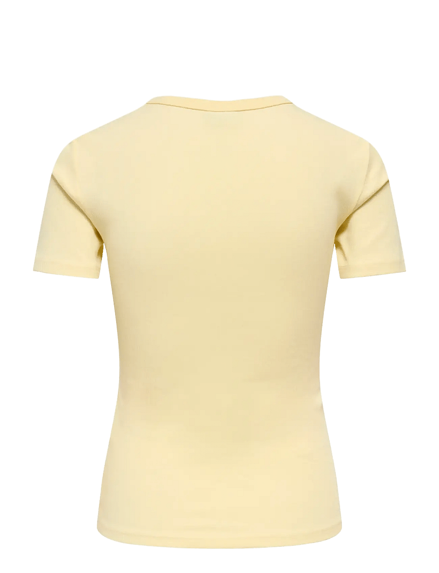 JDY - JDYLUCKY S/S O NECK TOP JRS NOOS - t-shirts - pastel yellow - 2