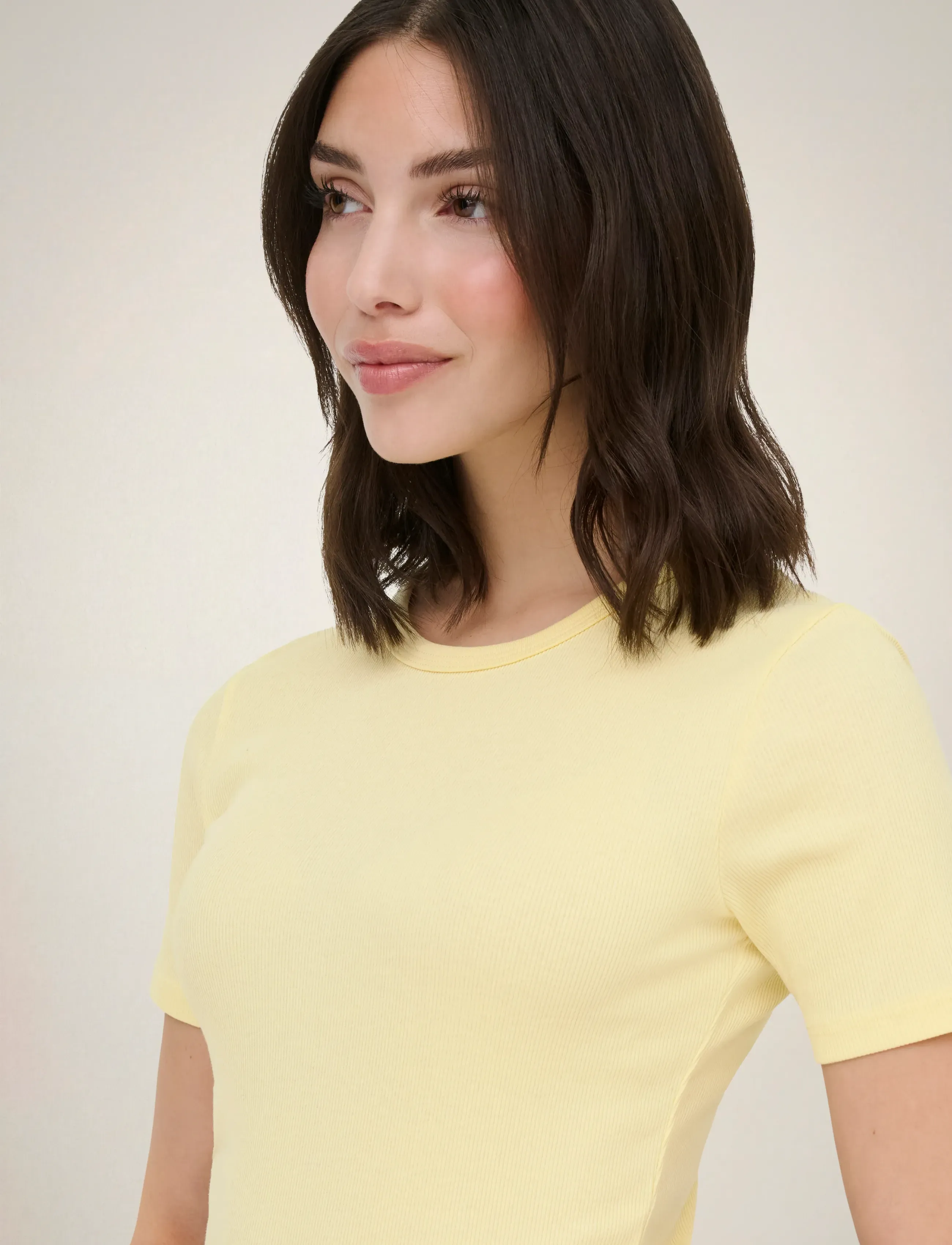 JDY - JDYLUCKY S/S O NECK TOP JRS NOOS - t-shirts - pastel yellow - 5