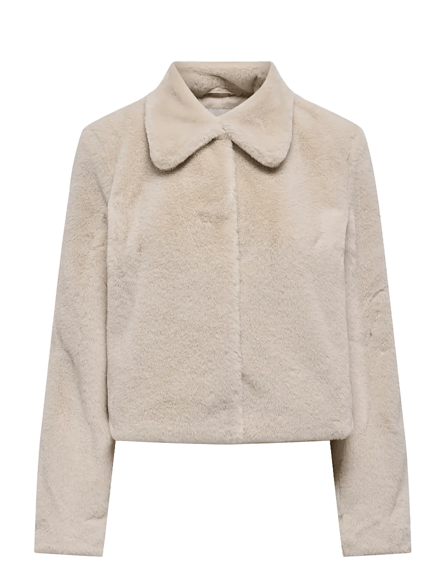 JDY - JDYMACY FAUX FUR JACKET OTW NOOS - moonbeam - 1