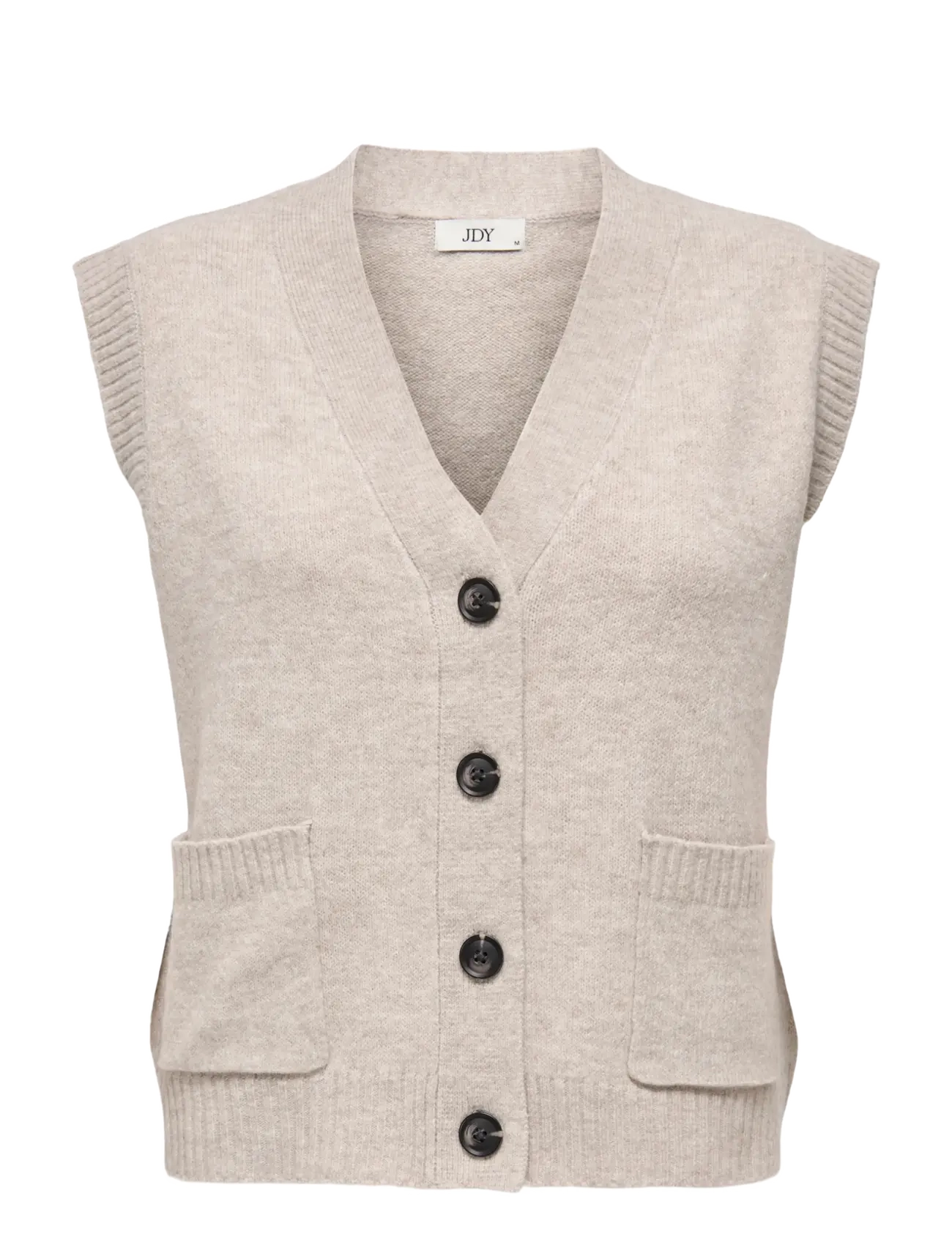 JDY JDYSUPER S/L V-NECK VEST KNT NOOS - Clothing - CHATEAU GRAY / grey
