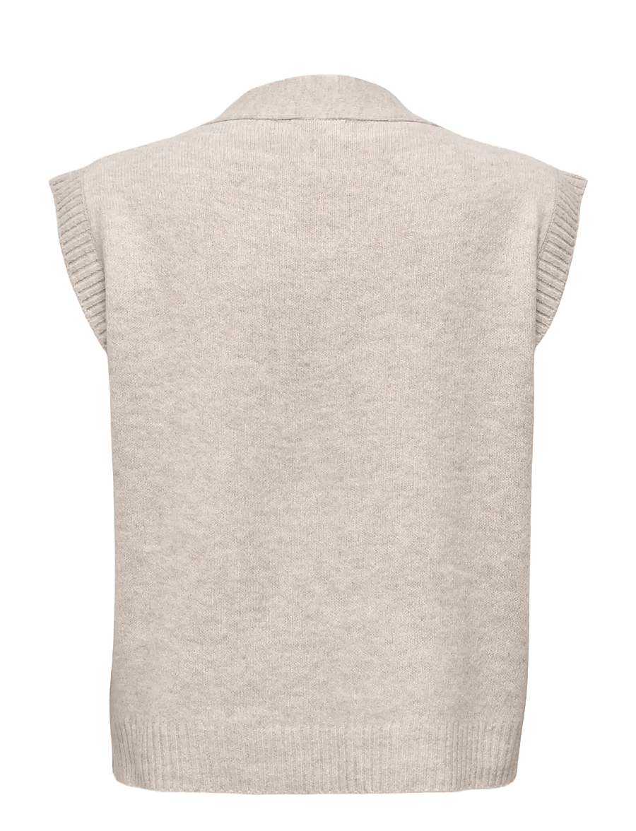 JDY - JDYSUPER S/L V-NECK VEST KNT NOOS - chateau gray - 2