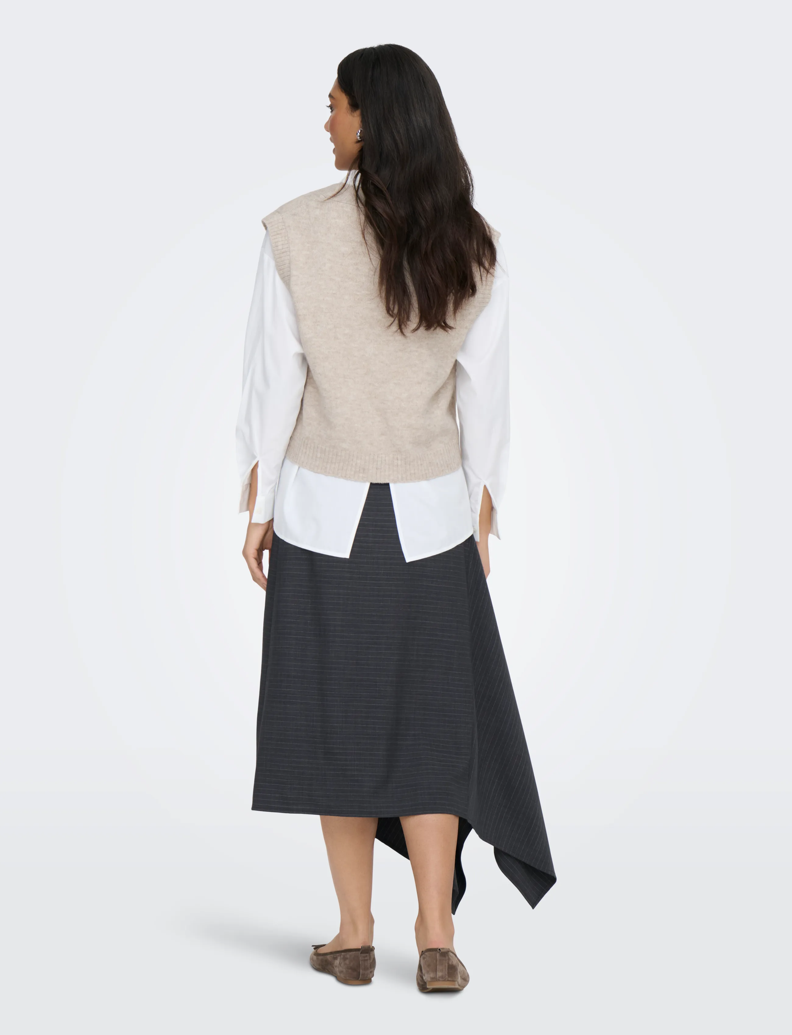 JDY - JDYSUPER S/L V-NECK VEST KNT NOOS - chateau gray - 3