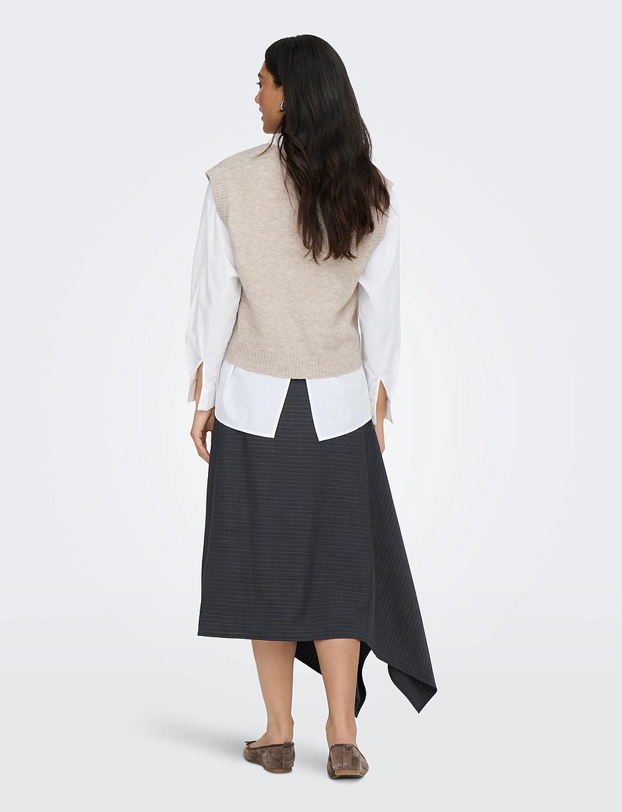 JDY - JDYSUPER S/L V-NECK VEST KNT NOOS - chateau gray - 3
