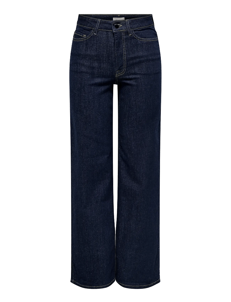 JDY - JDYFELINA-FINA HW WIDE RINSE JNSDNM NOOS - leveälahkeiset farkut - dark blue denim - 1