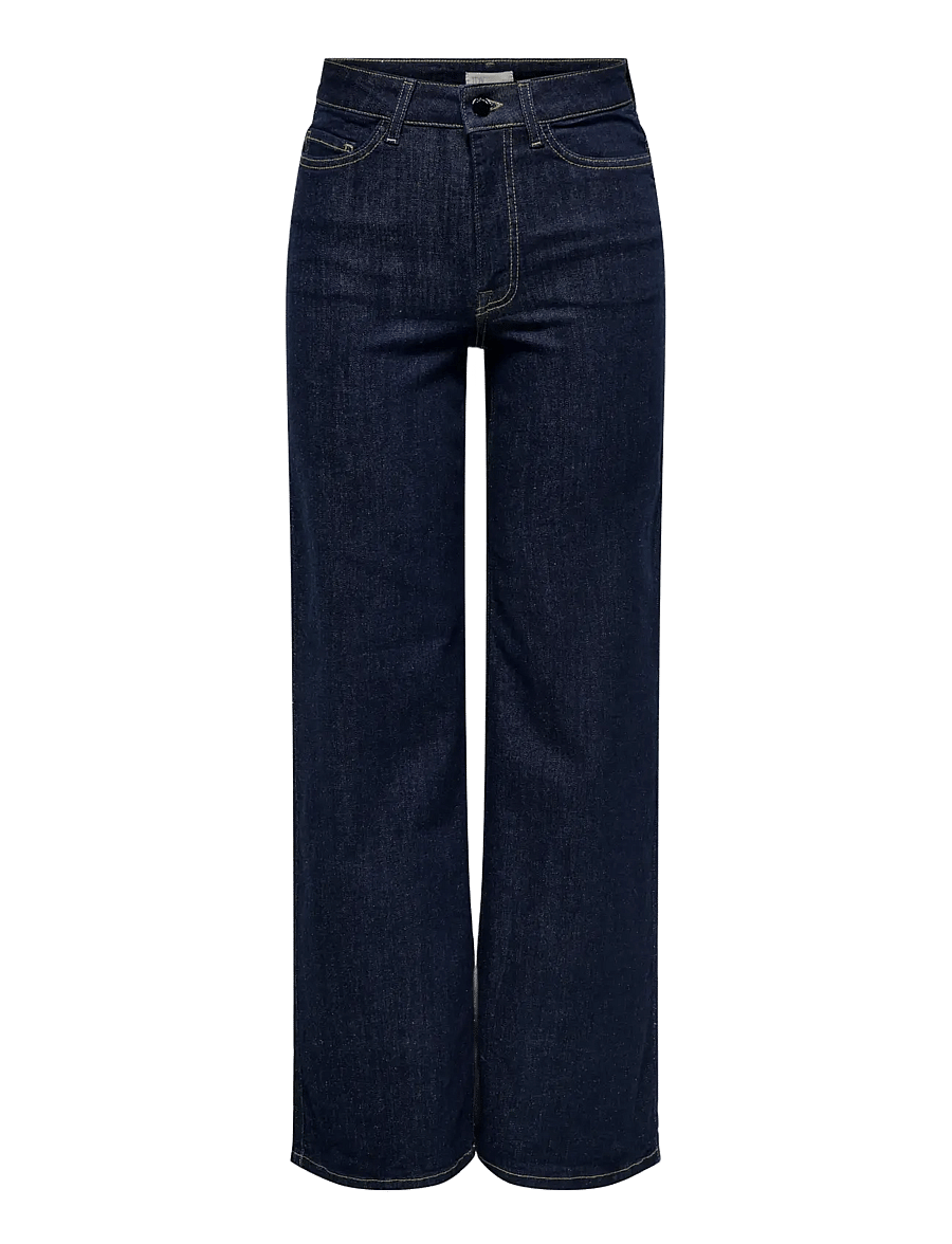 JDY - JDYFELINA-FINA HW WIDE RINSE JNSDNM NOOS - pantalons larges - dark blue denim - 1