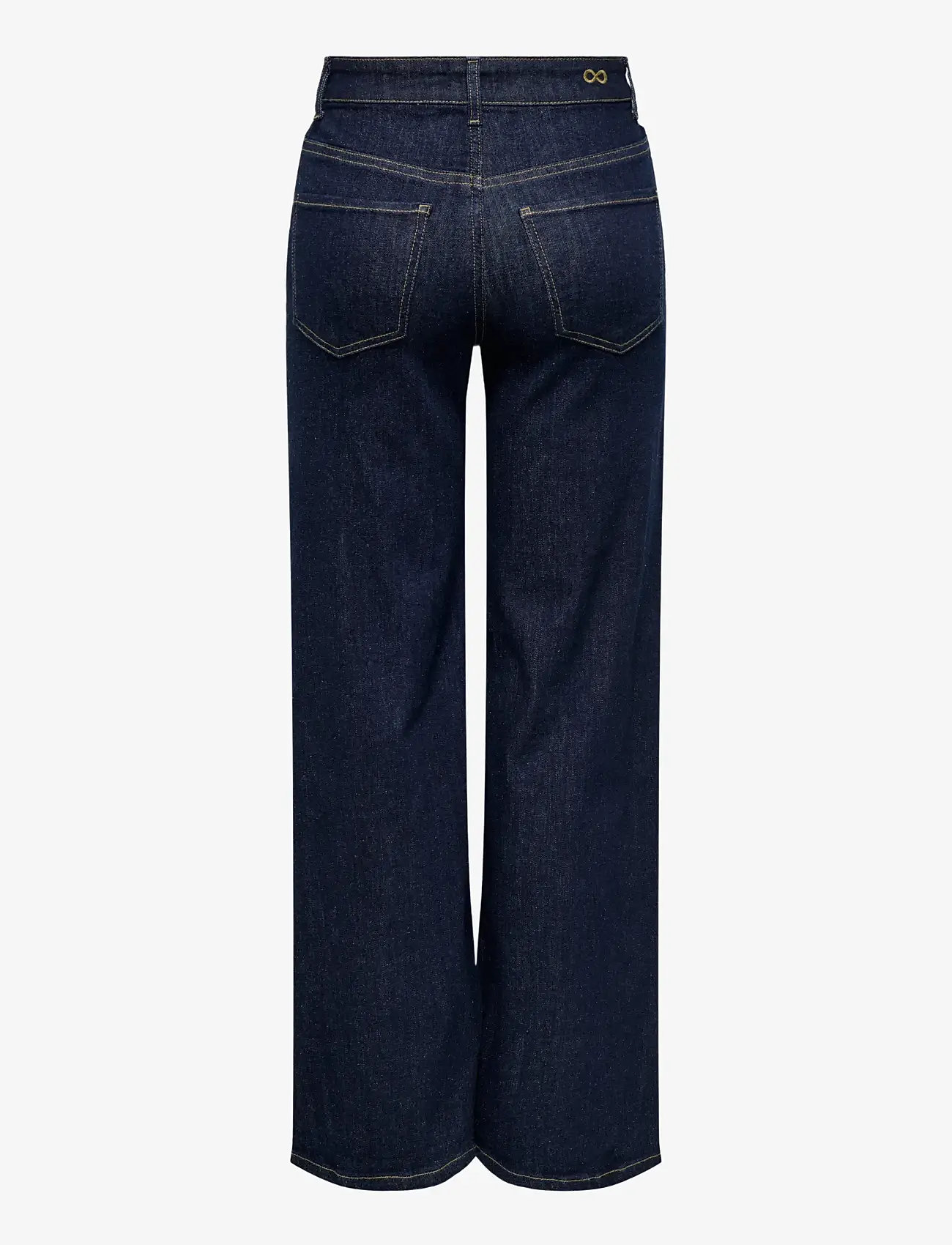JDY - JDYFELINA-FINA HW WIDE RINSE JNSDNM NOOS - leveälahkeiset farkut - dark blue denim - 2