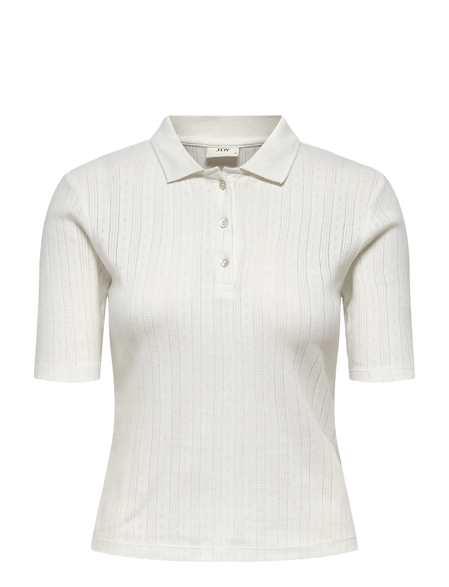 JDY - JDYSALSA S/S POLO TOP JRS NOOS - poloer - cloud dancer - 1