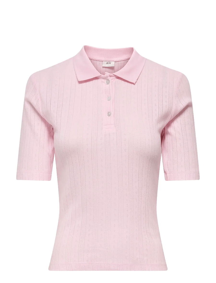 JDY - JDYSALSA S/S POLO TOP JRS NOOS - polo shirts - light pink - 1