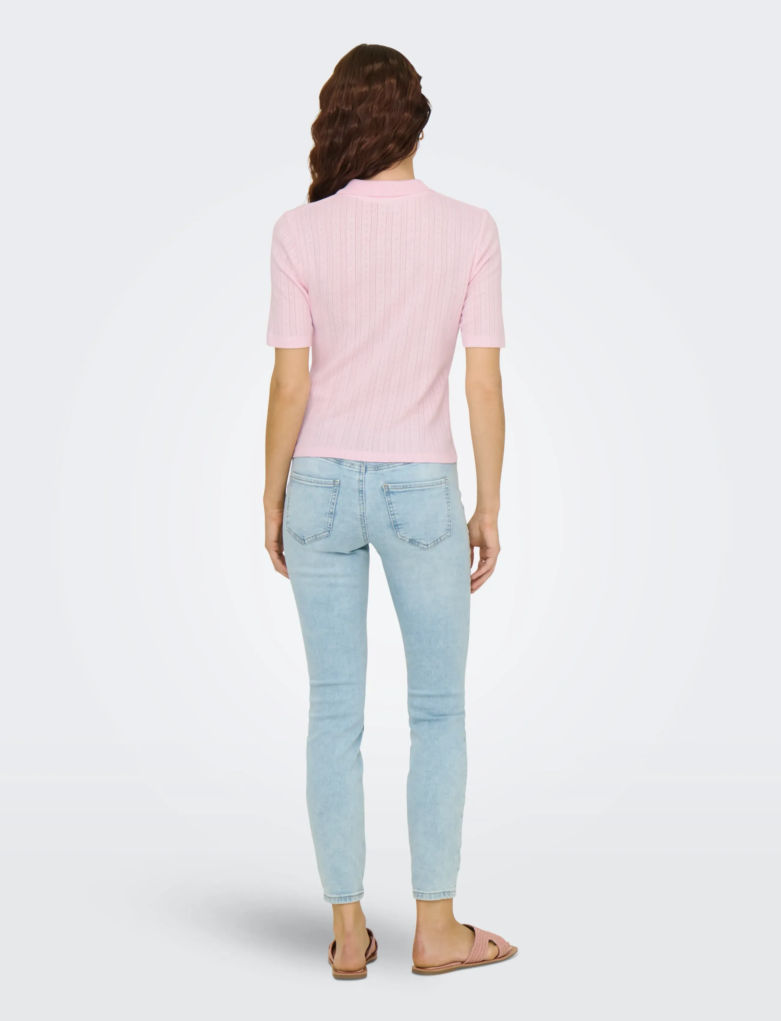 JDY - JDYSALSA S/S POLO TOP JRS NOOS - pikéer - light pink - 3